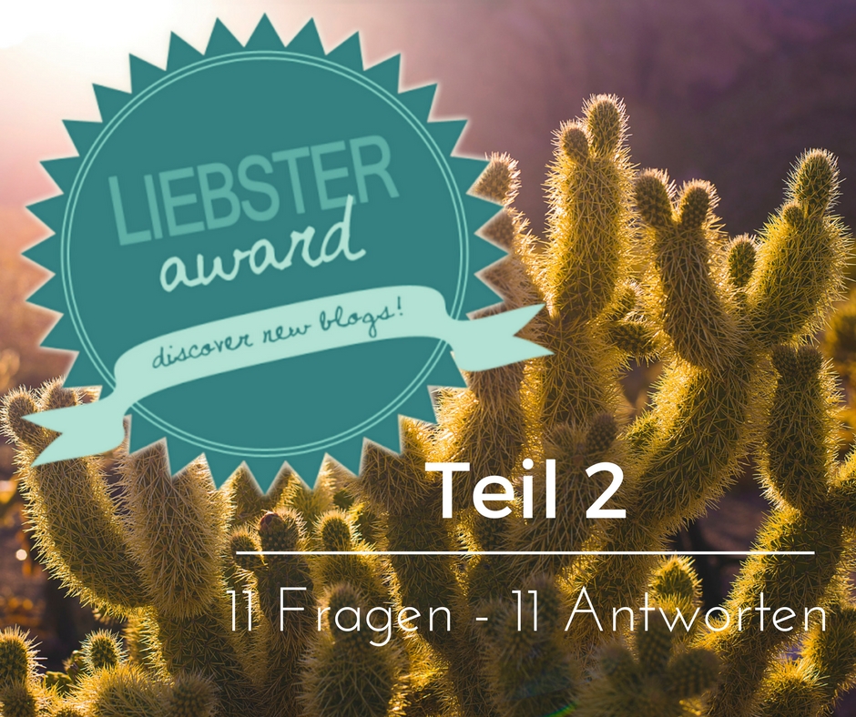 Liebster Award Teil 2