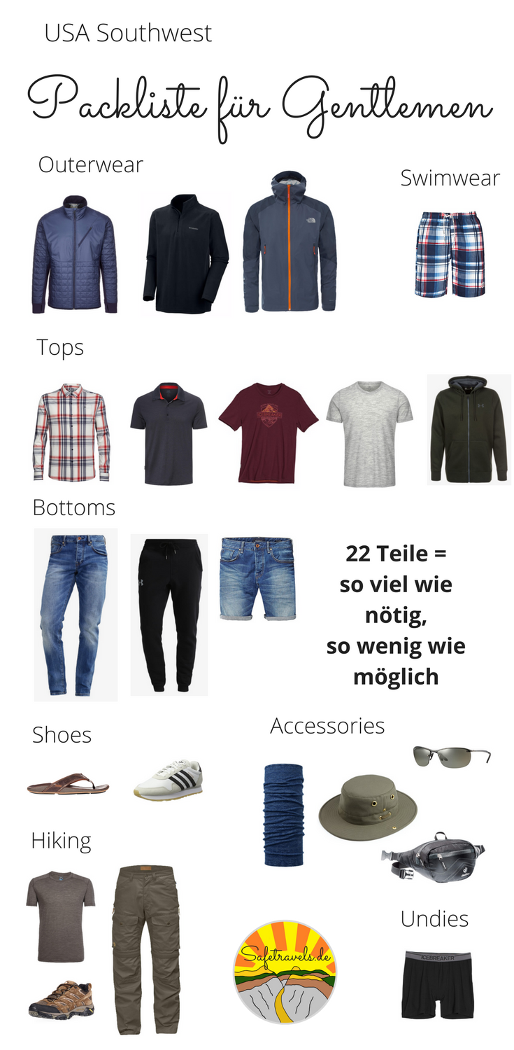 Packliste USA Männer - Perfekt Angezogen Auf Dem Roadtrip