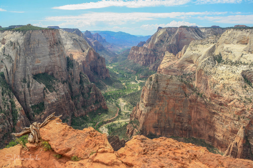 Blick über den Zion Canyon vom Observation Point