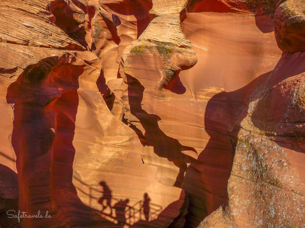 Ein-/Ausstieg am Lower Antelope Canyon