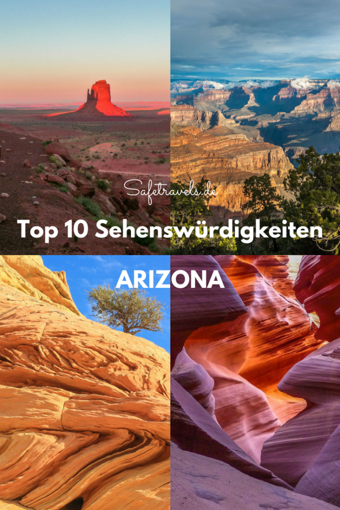 Top 10 Sehenswürdigkeiten Arizona Pin