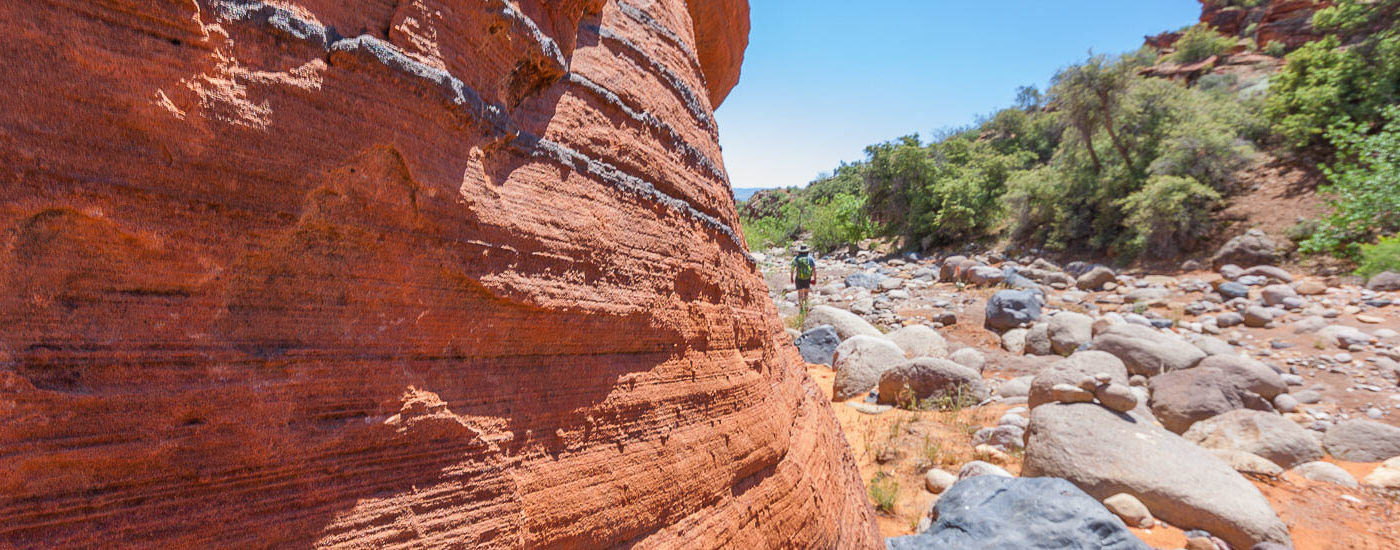 Cottonwood Canyon Wandern in den Red Cliffs bei St. Utah