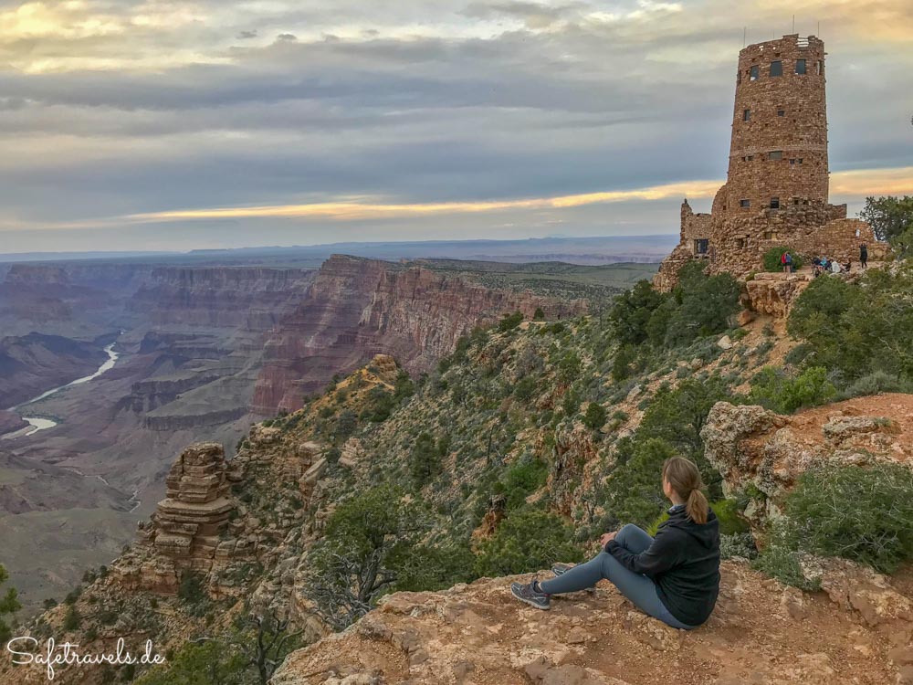 Die Aussicht genießen am Grand Canyon Desert View