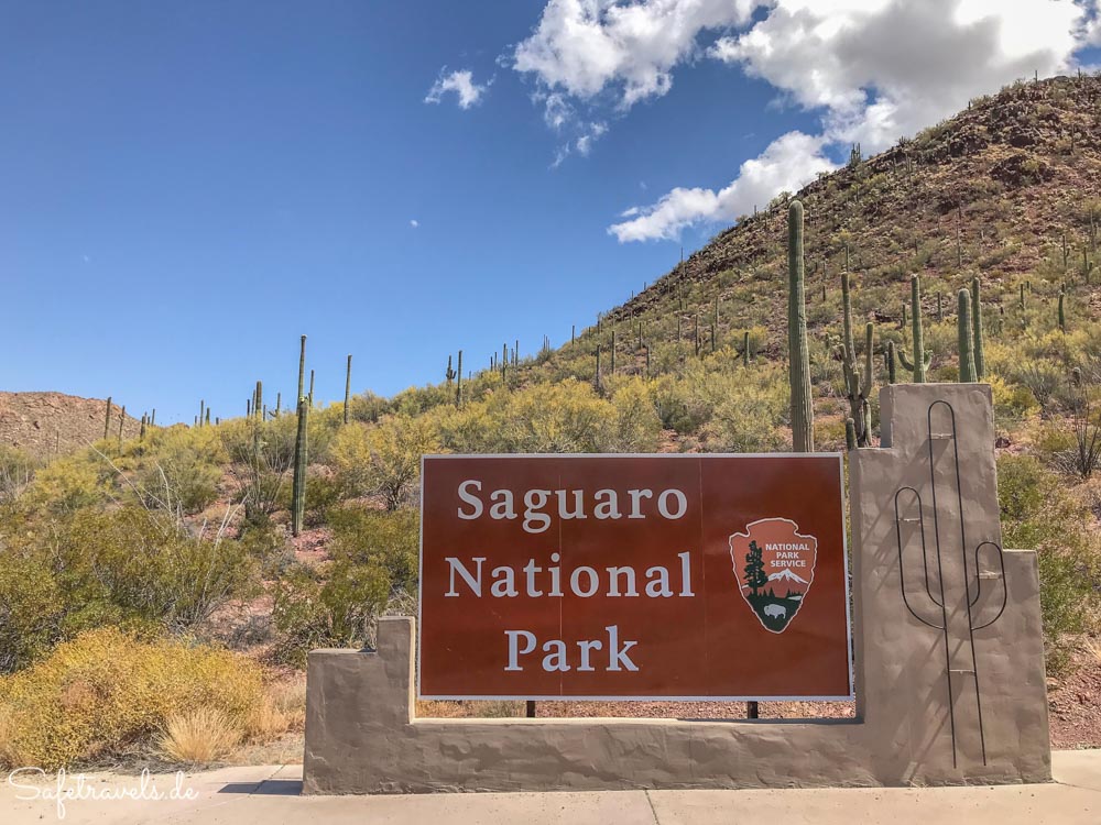Saguaro National Park - Eingang zum Tucson Mountain Distrikt