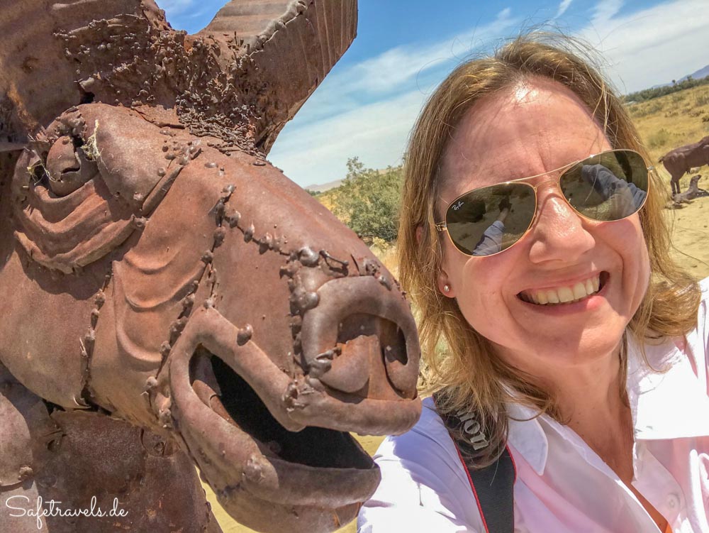 Selfie mit Bighornsheep - Galleta Meadows Metallskulpturen