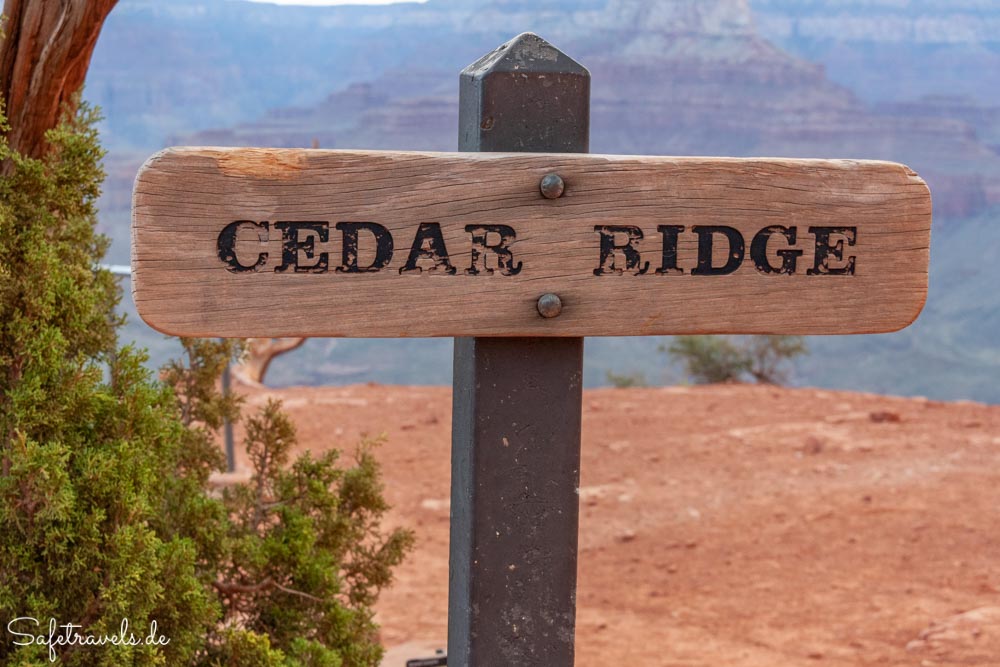 Grand Canyon - Cedar Ridge Sign