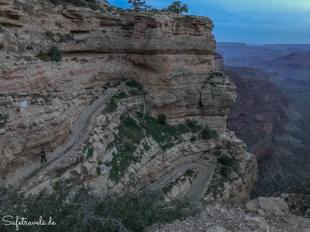 Grand Canyon Wanderung - Switchbacks kurz nach dem South Kaibab Trailhead