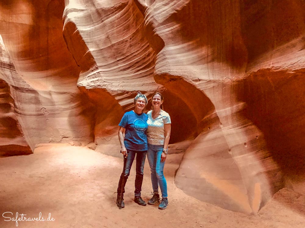 Mit meiner Mutter im Antelope Canyon
