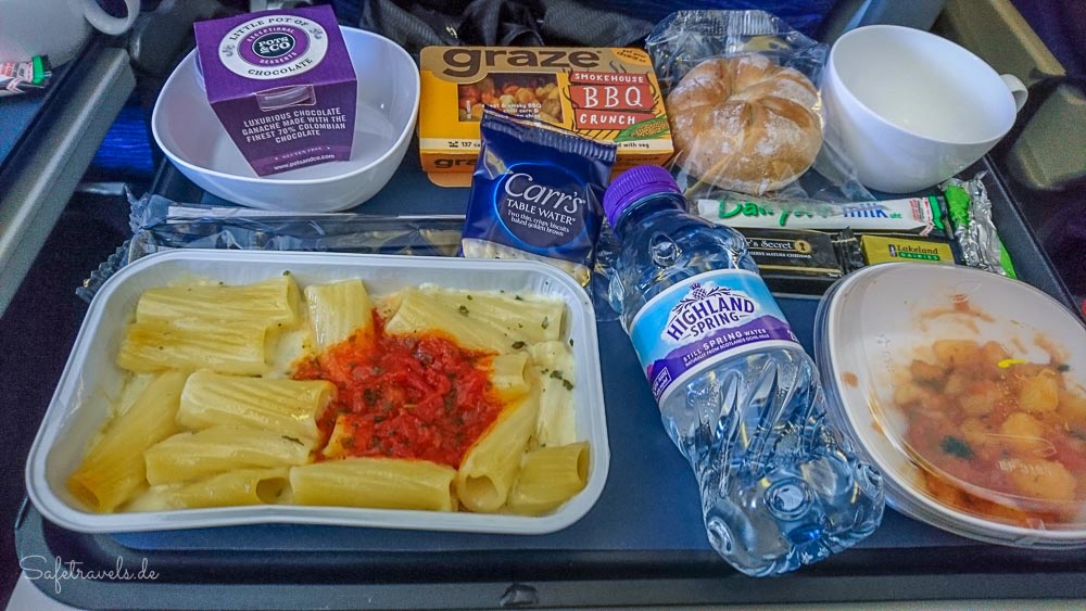 Anreise nach Phoenix - Pasta bei British Airways