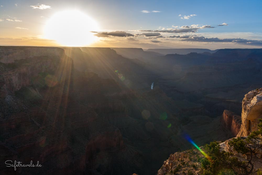 Goldene Sonne am Grand Canyon