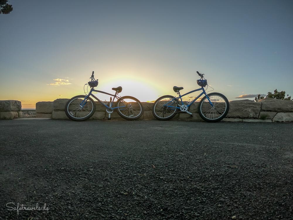 Unsere Fahrräder am Grand Canyon South Rim