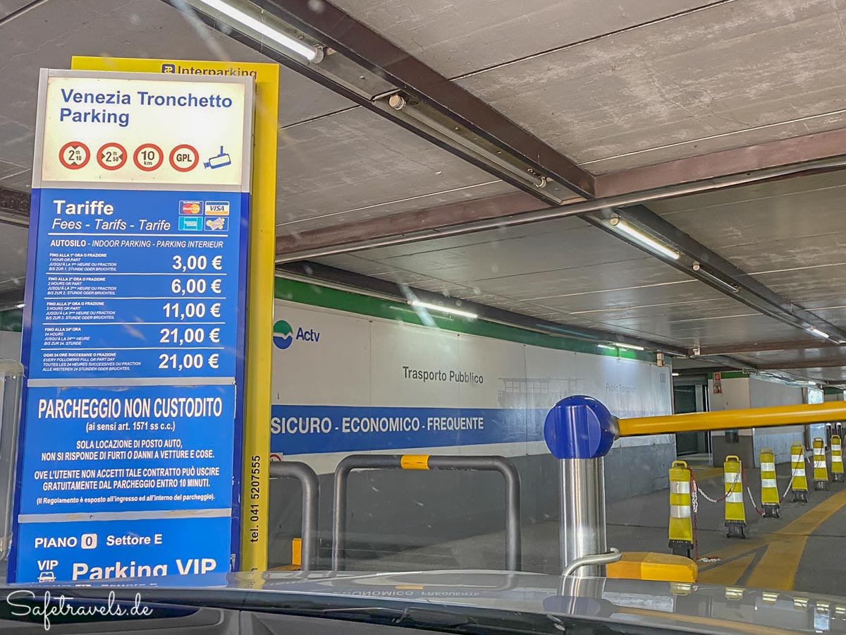 Was Kostet Das Schiffsticket Vonvenezia Tronchetto Parking Nach San Marco safetravels.de
