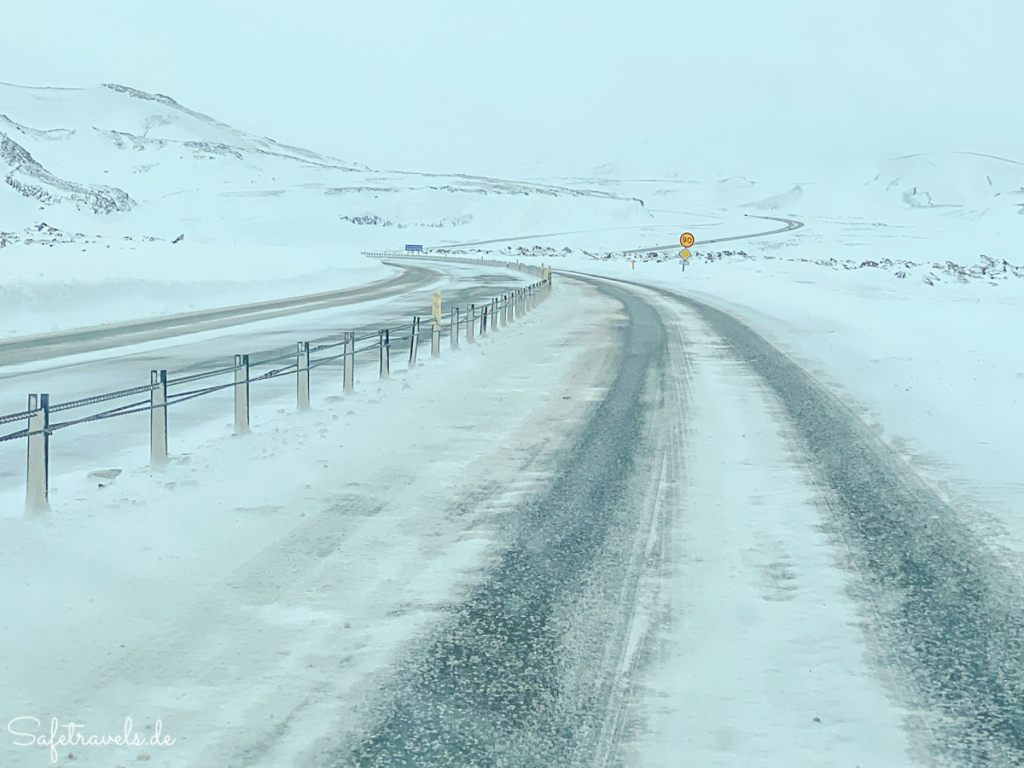 Island im Winter - Straßenbedingungen