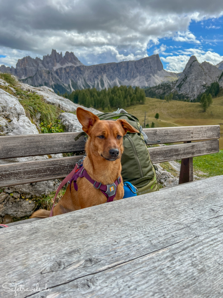 Pause am Rifugio Cinque Torri